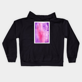 Watercolor galaxy in pink and purple Kids Hoodie